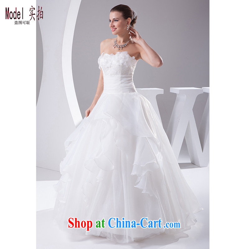 The beautiful yarn wiped his chest, wedding a purely manual staple-joo Korean version Mary Magdalene Beauty Chest marriages wedding 2015 new photography, clothing made white can be customized, beautiful yarn (nameilisha), online shopping