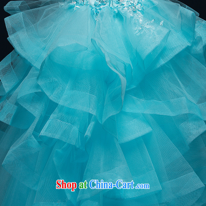 It is not the JUSERE high-end wedding dresses dream blue bridal wedding dress with Princess dress with wedding dresses lace 100 Mary Magdalene hem chest shaggy skirts cyan, tailor, by no means, that, on-line shopping