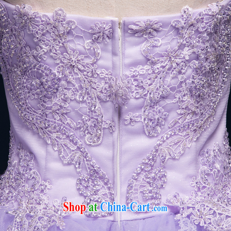 It is not the JUSERE high-end wedding dresses dream purple bridal wedding dress with small tail Princess dress with wedding 100 hem shaggy dress light purple tailored, it is not set, and shopping on the Internet