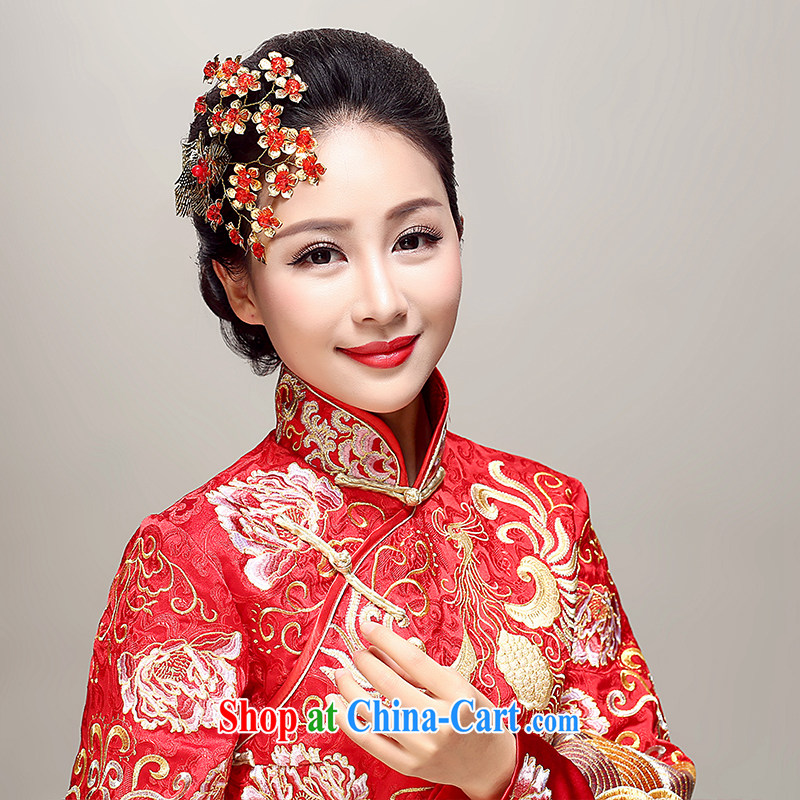 Beautiful ornaments 2015 new bride's classical-su Wo service and use phoenix with Phoenix Crown ancient hair accessories red, beautiful ornaments JinGSHi), shopping on the Internet