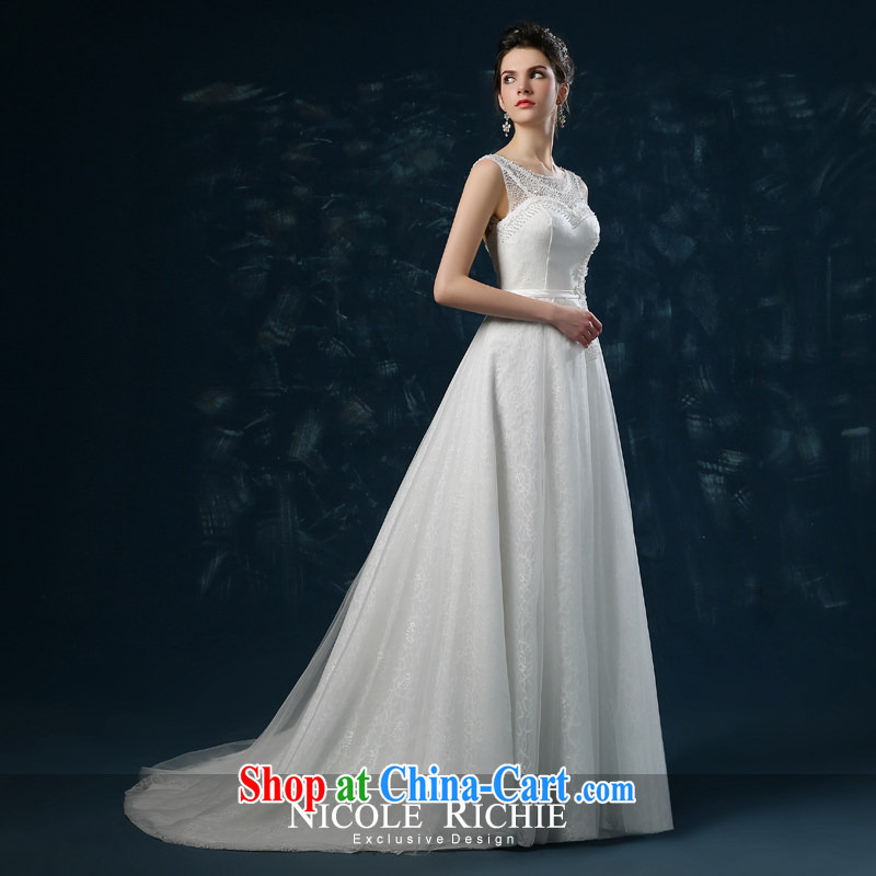 Bridal Suite 2015 new summer beauty stylish lace-tail wedding code tie-shoulder lace bridal wedding white XXL (3 - 5 Day Shipping), Nicole Kidman (Nicole Richie), online shopping