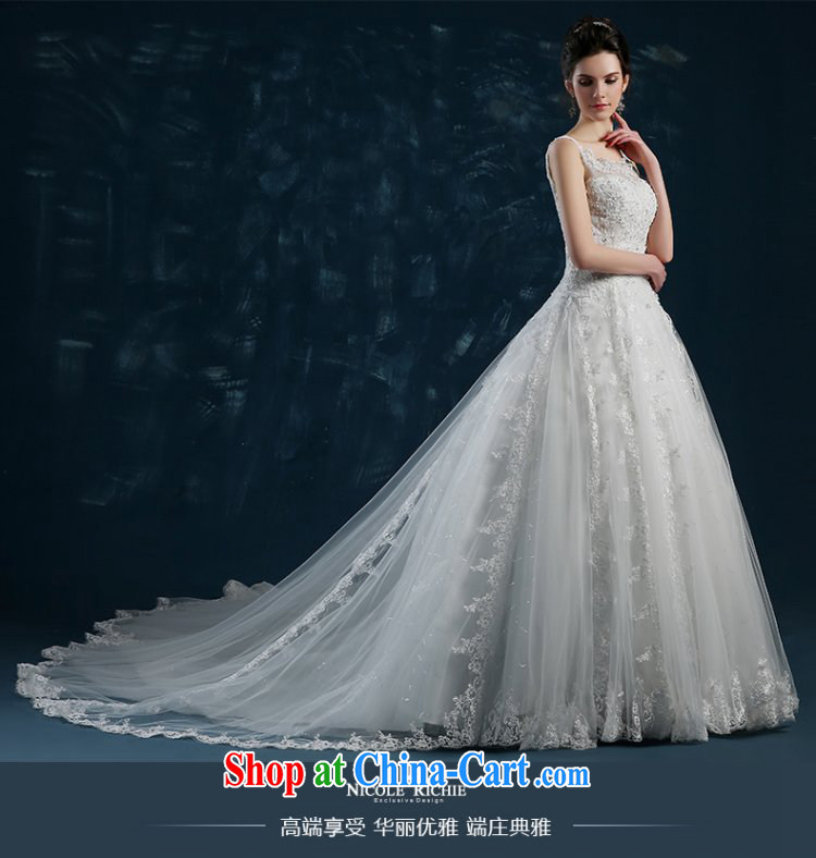 wedding dresses 2015 new summer double-shoulder lace-tail wedding beauty Korean marriages wedding band female white XXL (3 - 5 day shipping) pictures, price, brand platters! Elections are good character, the national distribution, so why buy now enjoy more preferential! Health