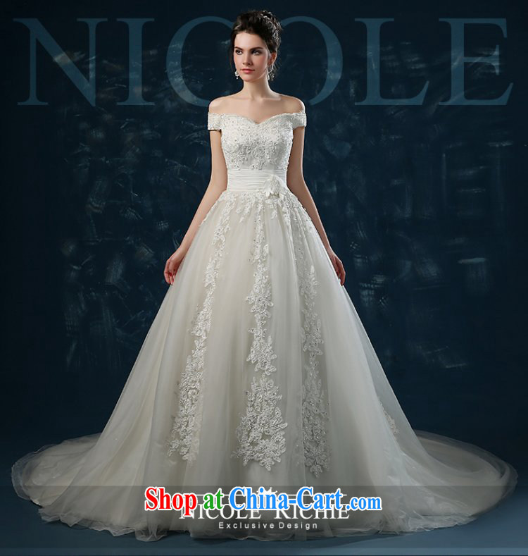 wedding dresses 2015 spring Korean wedding dress a Field shoulder summer bridal wedding tail erase beauty chest graphics thin female white XXL (3 - 5 day shipping) pictures, price, brand platters! Elections are good character, the national distribution, so why buy now enjoy more preferential! Health