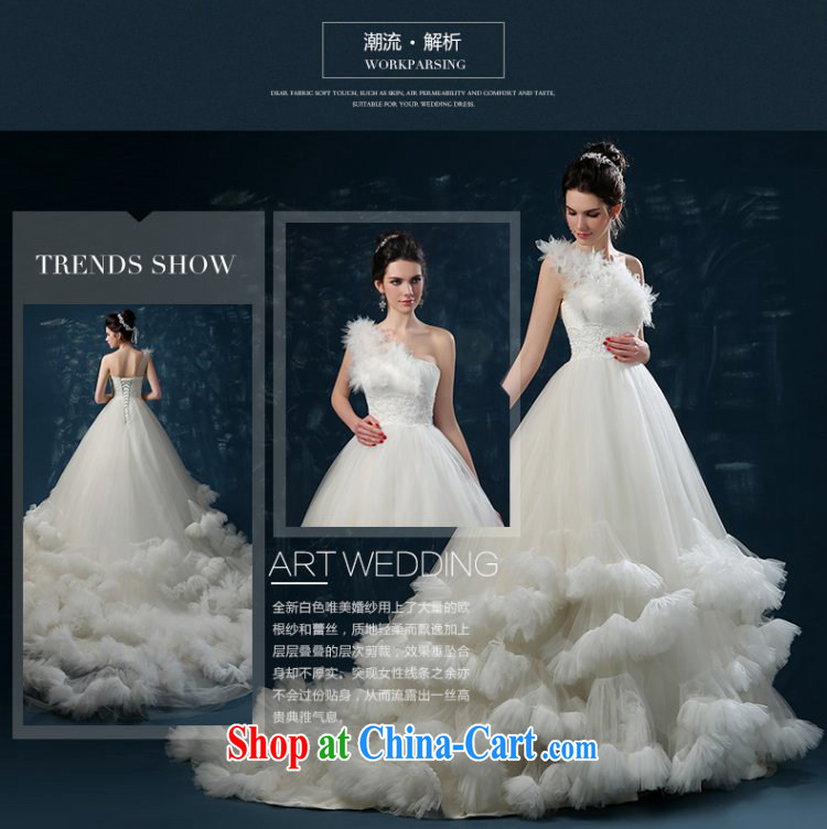 wedding dresses 2015 new summer high-end European and American cloud tail wedding single shoulder wiped chest bridal wedding band female white XXL (3 - 5 day shipping) pictures, price, brand platters! Elections are good character, the national distribution, so why buy now enjoy more preferential! Health
