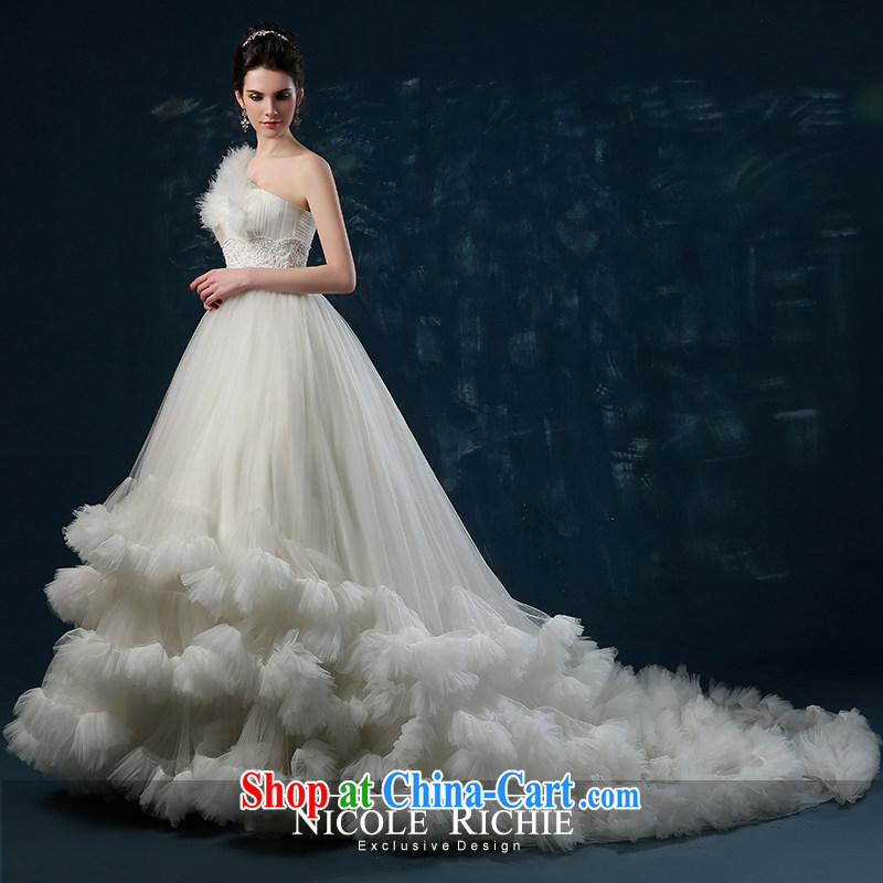 wedding dresses 2015 new summer high-end European and American cloud tail wedding single shoulder wiped chest bridal wedding band female white XXL (3 - 5 Day Shipping), Nicole Kidman (Nicole Richie), online shopping