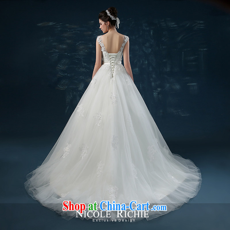 Tail wedding summer 2015 new Korean bridal wedding dress the code strap wedding lace beauty white XXL (3 - 5 Day Shipping), Nicole Kidman (Nicole Richie), online shopping