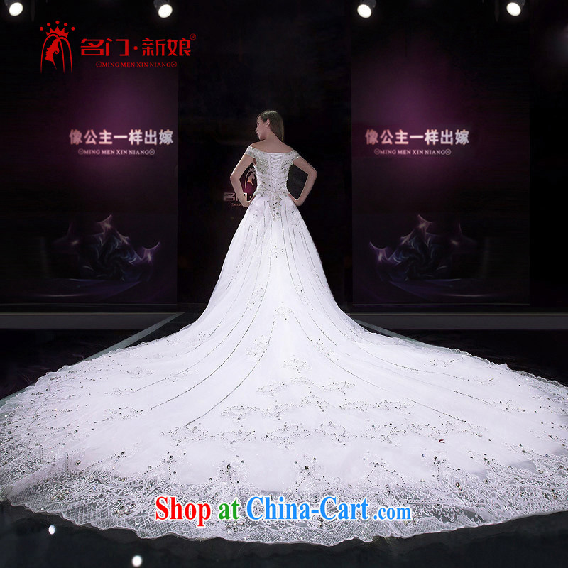 The bride's wedding dresses new 2015 a shoulder-tail wedding bridal wedding custom 2585 XL pre-sale 10 days