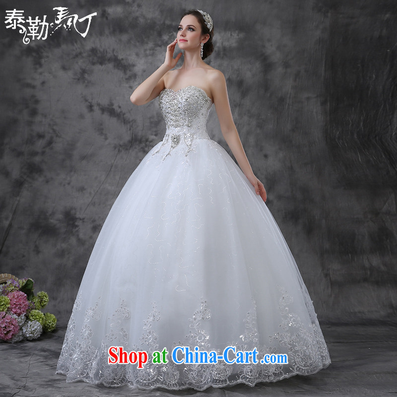 Taylor Martin 2015 new wedding dresses pregnant women with married women sleeveless large code beauty graphics thin drill erase chest wedding summer white XL
