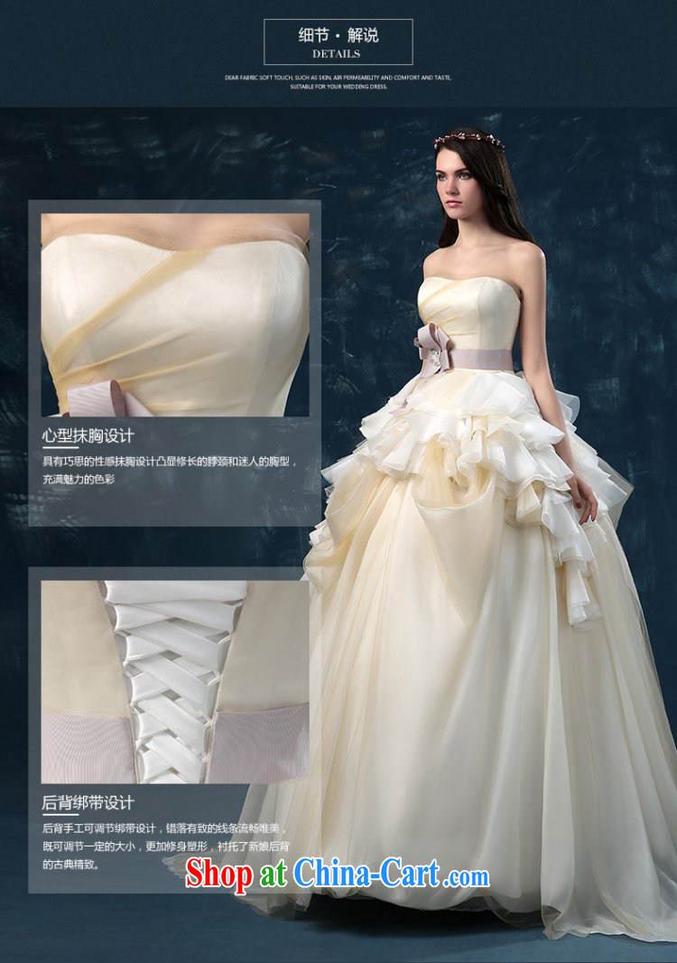 Bridal Suite 2015 new summer wedding bridal wedding small tail erase chest strap wedding Princess shaggy dress champagne color champagne color XXL (3 - 5 day shipping) pictures, price, brand platters! Elections are good character, the national distribution, so why buy now enjoy more preferential! Health
