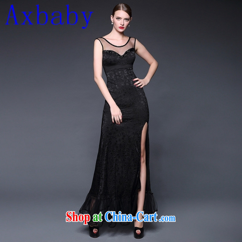 Axbaby European site 2015 new summer crowsfoot lace beauty and stylish and elegant evening dress dresses W 0282 red, code, and love welcomes Babe (Axbaby), online shopping