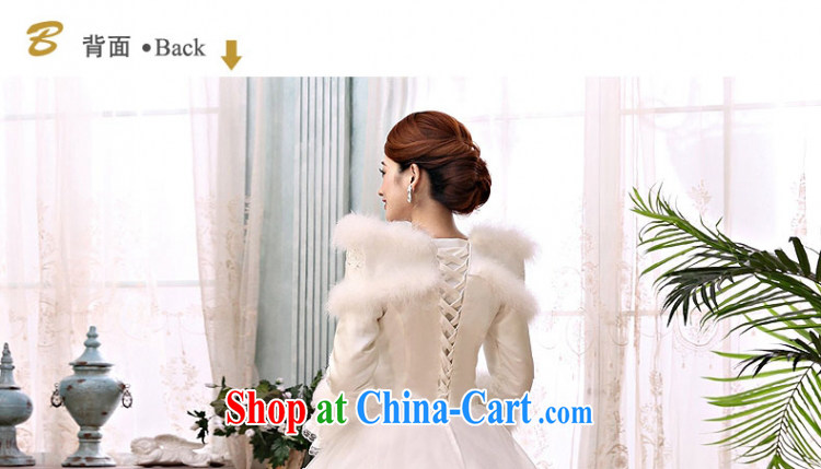 Yong-yan close in winter, 2015 Korean wedding dresses long-sleeved wool lapel cotton white strap Princess wedding white. size is not final pictures, price, brand platters! Elections are good character, the national distribution, so why buy now enjoy more preferential! Health