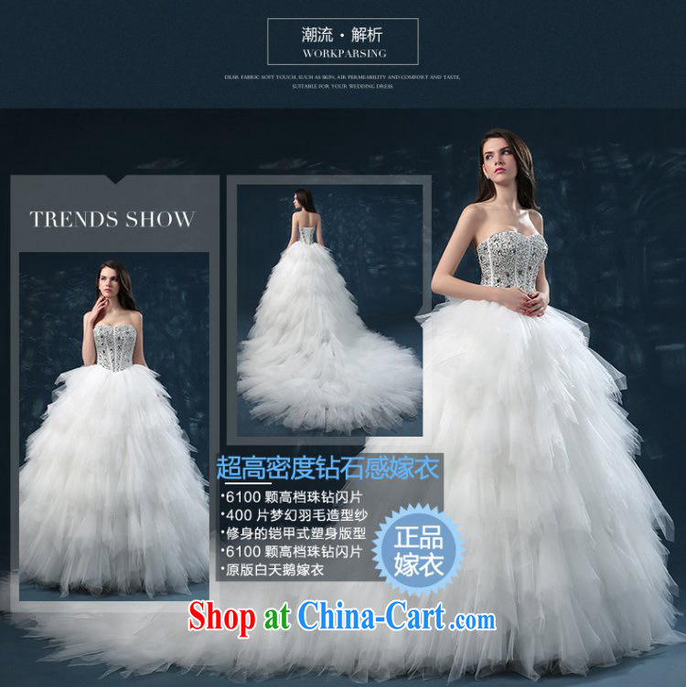 Wedding summer 2015 new marriage in Europe and high-end custom bare chest luxury bridal tail wedding feather inserts drill female white XXL (3 - 5 day shipping) pictures, price, brand platters! Elections are good character, the national distribution, so why buy now enjoy more preferential! Health