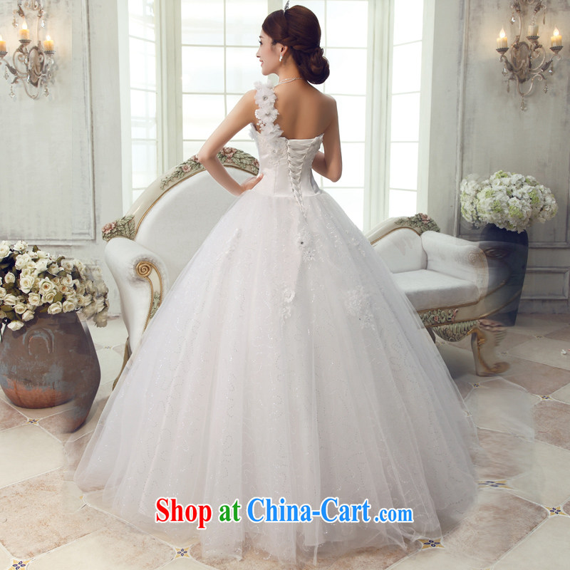 wedding dresses 2015 new summer Korean single shoulder with bridal gown dress Princess beauty and elegant white S, Dream of the day, shopping on the Internet
