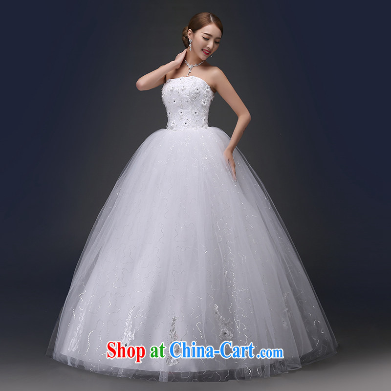 There is embroidery bridal 2015 bridal married Korean white wedding Princess shaggy wiped his chest, wedding white XXXL 2 feet 4 waist Suzhou shipment and it is absolutely not a bride, shopping on the Internet