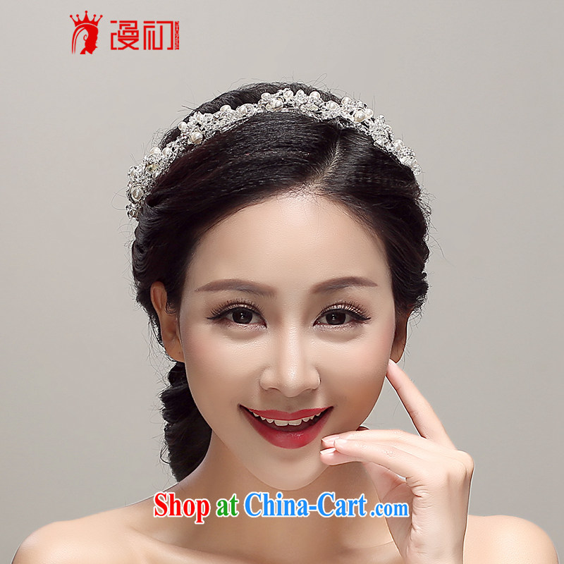 Early definition 2015 new bridal headdress alloy Crown wedding accessories accessories wedding supplies white, diffuse, and shopping on the Internet