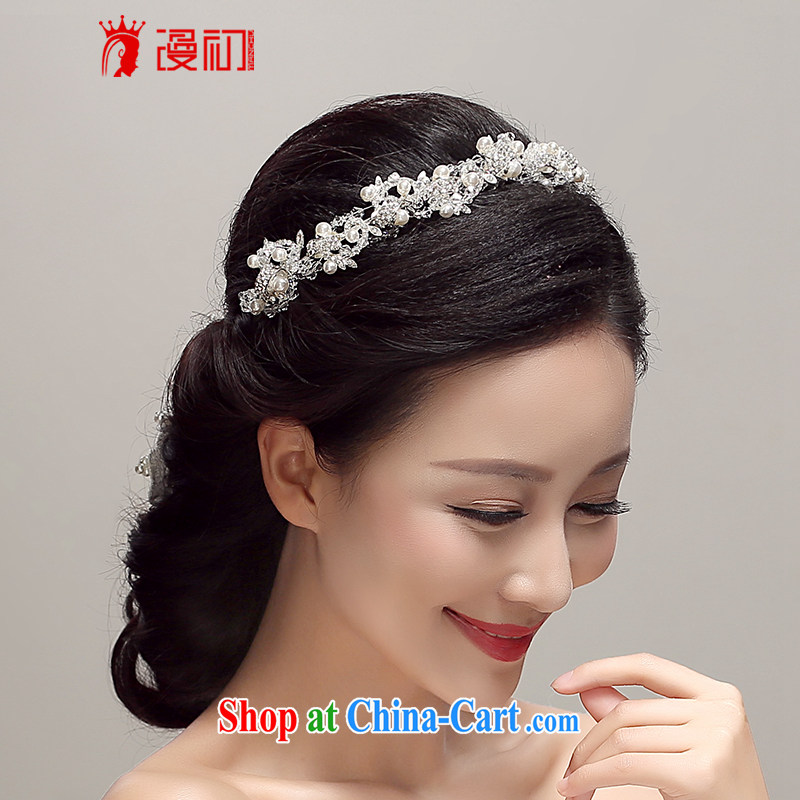 Early definition 2015 new bridal headdress alloy Crown wedding accessories accessories wedding supplies white, diffuse, and shopping on the Internet