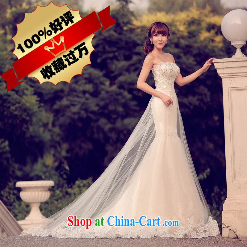 wedding dresses 2015 spring and summer new, prettier wiped his chest tied with satin lace long-tail crowsfoot wedding. size is not final, so Pang, shopping on the Internet