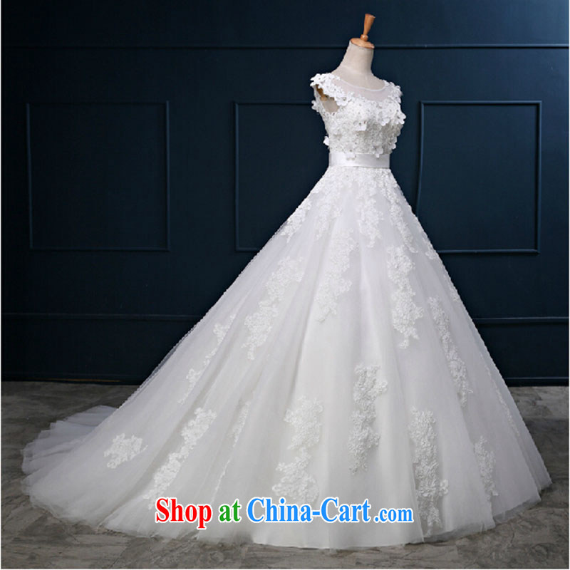 wedding dresses new Korean layout double-shoulder with A swing wedding custom bridal graphics thin the Field shoulder wedding white tail. size does not return does not change, so Balaam, and shopping on the Internet