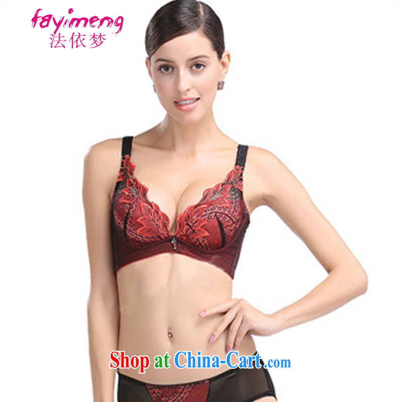 The Dream high Lace Embroidery adjust-the chest of Ms. sense V comfortable JB 127 - 1 04,136 red 80 B