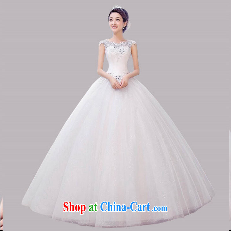 The field shoulder shoulder wedding new simple beautiful wedding dresses bridal wedding wedding married Yi hibiscus flowers spring and summer and winter wedding white. size does not return does not change, so Balaam, and shopping on the Internet