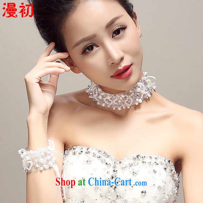 Definition 2015 early New lace Pearl tie-neck collar package wedding dresses accessories bridal jewelry white, diffuse, and shopping on the Internet