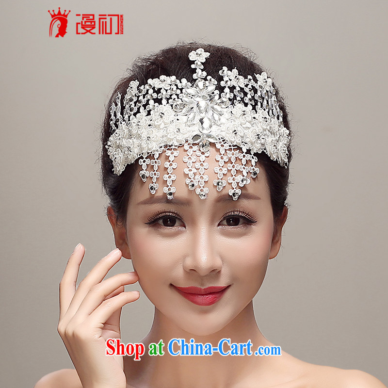 Early definition 2015 new Japan-ROK lace diamond-head-dress bridal wedding dresses accessories wedding supplies white, diffuse, and shopping on the Internet