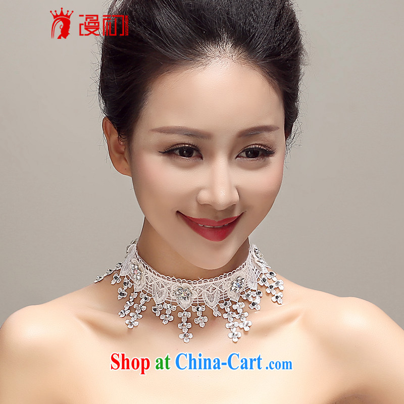 Early definition 2015 new Japan and South Korea and the United States only lace diamond necklace bridal wedding dresses accessories wedding supplies white, diffuse, and shopping on the Internet