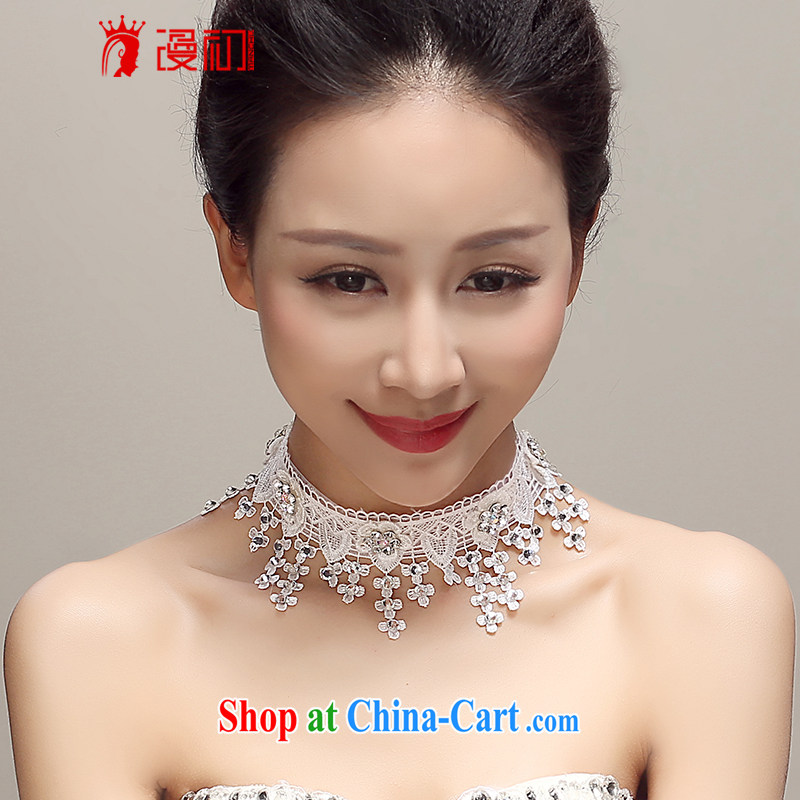 Early definition 2015 new Japan and South Korea and the United States only lace diamond necklace bridal wedding dresses accessories wedding supplies white, diffuse, and shopping on the Internet