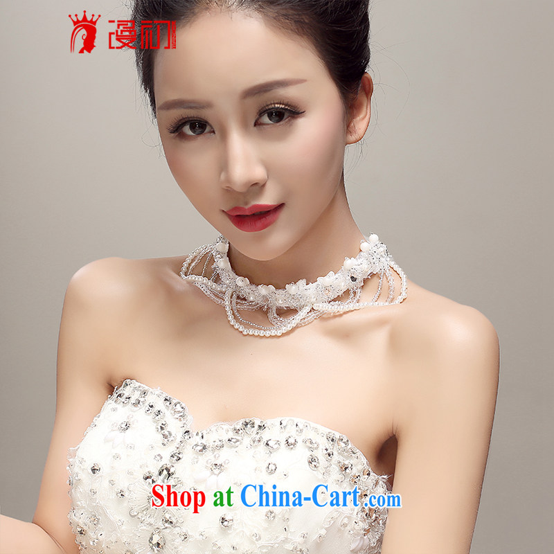 Early definition 2015 new bride only the US, Japan, and South Korea lace beaded necklace wedding dresses accessories wedding supplies white, diffuse, and shopping on the Internet