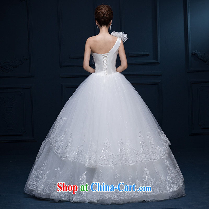 The shoulder wedding dresses 2015 spring and summer new Korean marriages pregnant women with wedding dresses the code binding beauty with white XXL, Abby (SOFIE ABBY), online shopping