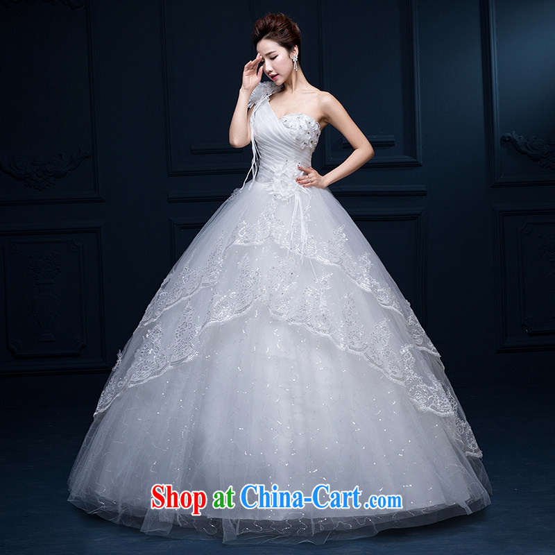 The shoulder wedding dresses 2015 spring and summer new Korean marriages pregnant women with wedding dresses the code binding beauty with white XXL, Abby (SOFIE ABBY), online shopping