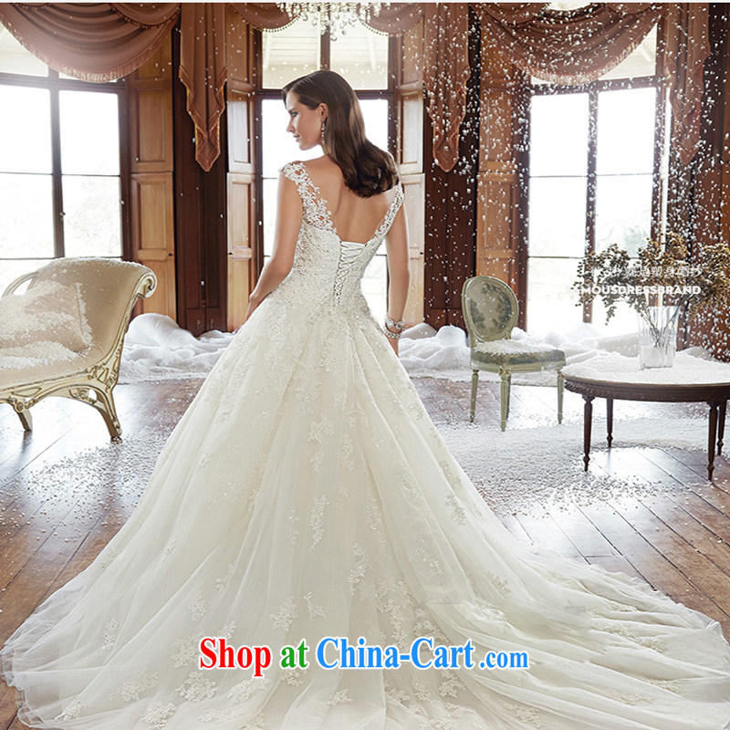 The field shoulder wedding tail 2015 summer V for a field with new Korean Beauty video gaunt side custom wedding dresses white XL 3 to 5 Day Shipping, so Balaam, and shopping on the Internet