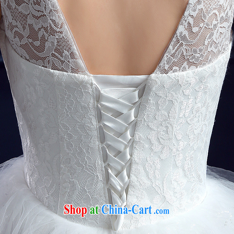 Honeymoon bridal wedding dresses summer 2015 new Korean lace up collar package shoulder retro pregnant larger wedding white XXL, Honeymoon bridal, shopping on the Internet