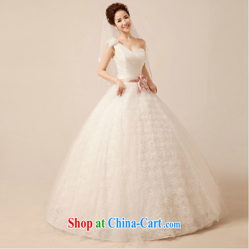 Yong-yan and a purely manual sewing water drilling wedding dresses new 2015 summer new, sexy graphics thin white Princess the shoulder alignment to bind with wedding white. size is not final, and Yong-yan close to, and on-line shopping