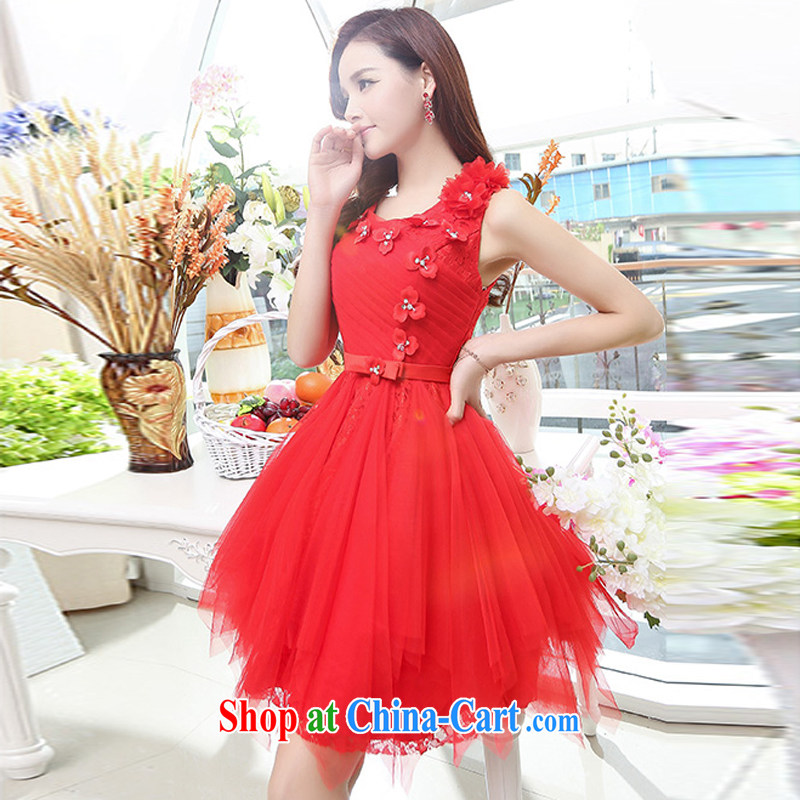 The 2015 Jordan dress shaggy dress dress new Korean fashion beauty graphics thin lace European root dress wedding dresses red XL to Jordan (Xiangzuo), online shopping