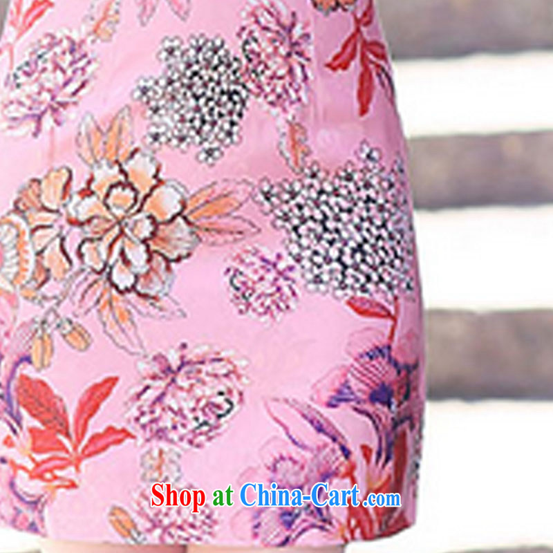 cheongsam dress 2015 summer new stylish and improved beauty antique Chinese qipao Ms. dress - M bottom take XL, International tiger, shopping on the Internet
