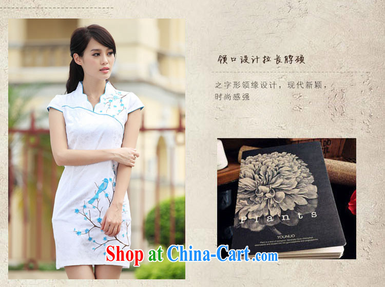 China wind embroidery summer cheongsam dress improved stylish dresses sexy dresses replica black-and-white XL pictures, price, brand platters! Elections are good character, the national distribution, so why buy now enjoy more preferential! Health