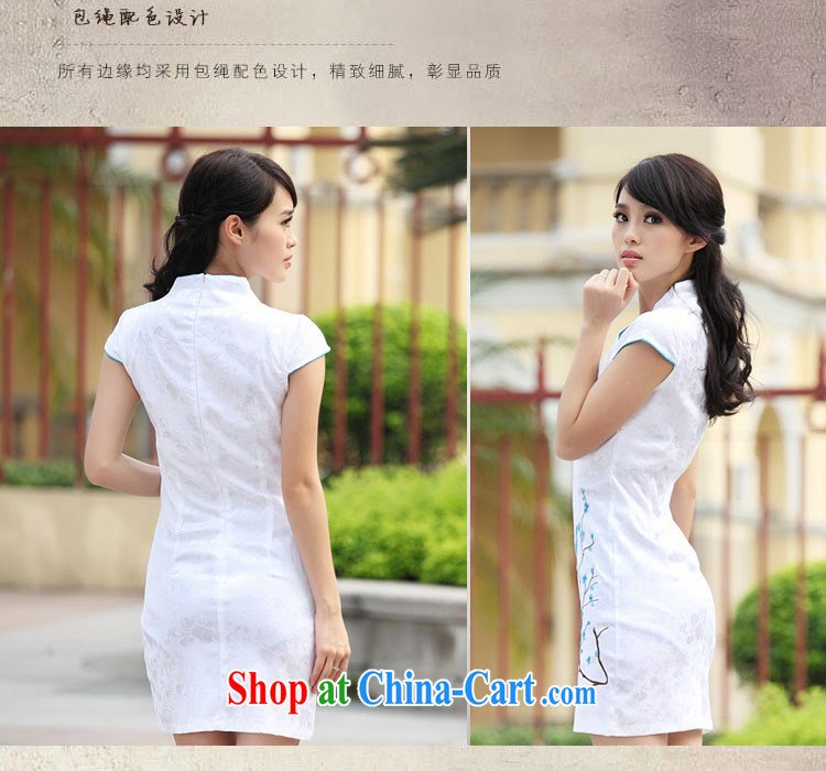 China wind embroidery summer cheongsam dress improved stylish dresses sexy dresses replica black-and-white XL pictures, price, brand platters! Elections are good character, the national distribution, so why buy now enjoy more preferential! Health