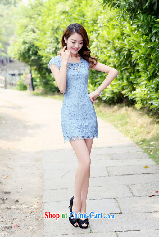 2015 new summer retro elegant Ethnic Wind daily improved Stylish Girl lace cheongsam dress white XL pictures, price, brand platters! Elections are good character, the national distribution, so why buy now enjoy more preferential! Health