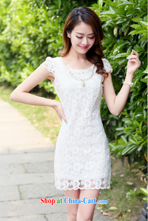 2015 new summer retro elegant Ethnic Wind daily improved Stylish Girl lace cheongsam dress white XL pictures, price, brand platters! Elections are good character, the national distribution, so why buy now enjoy more preferential! Health