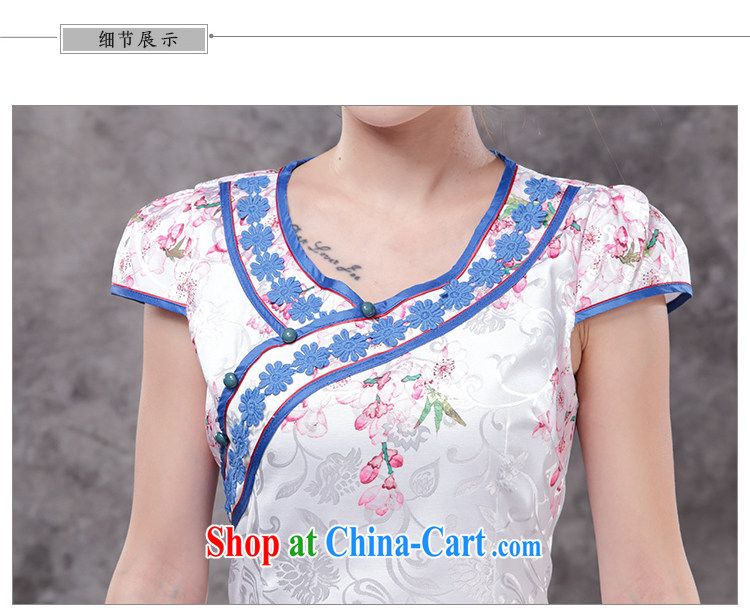 New summer and fall with white jacquard cotton retro daily improved cheongsam dress temperament female fancy XL pictures, price, brand platters! Elections are good character, the national distribution, so why buy now enjoy more preferential! Health