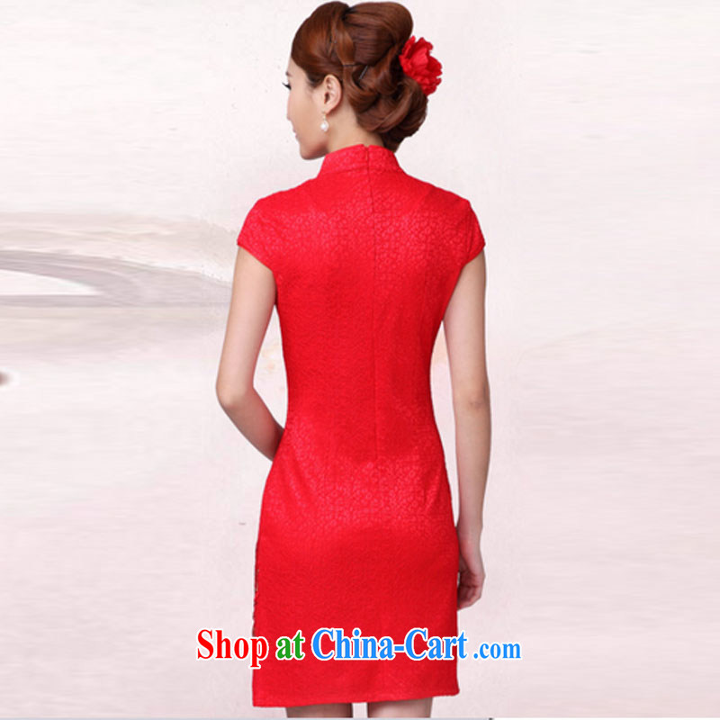 Bridal toast serving short red, marriage dresses autumn 2015 stylish new dress red XL, international standard, and shopping on the Internet