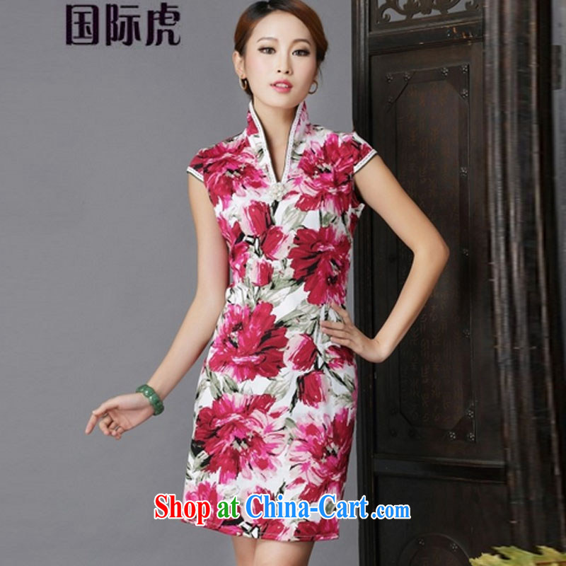 2015 New floral cheongsam dress stylish improved Chinese qipao cheongsam floral XL