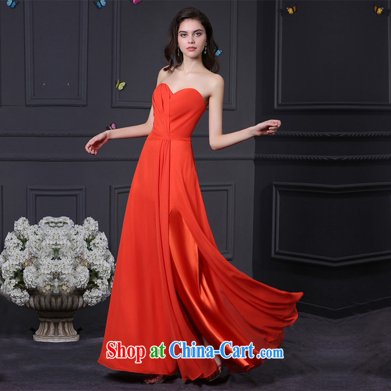 DressilyMe custom wedding dresses 2015 wedding dresses spring and summer new, cultivating high on the truck and hem heart-shaped bare chest bridal ceremony clothing evening wear red - out of stock XL