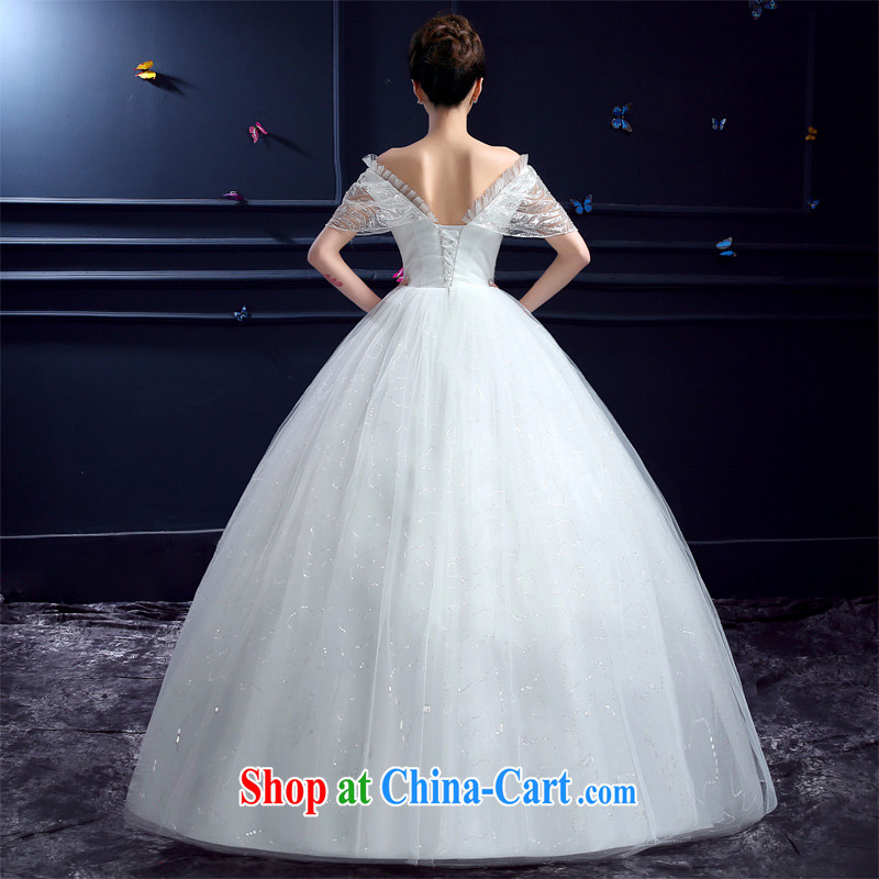 Honeymoon bride summer 2015 new wedding dresses Korean sweet Princess a shoulder with lace, wedding white XXL, Honeymoon bridal, shopping on the Internet