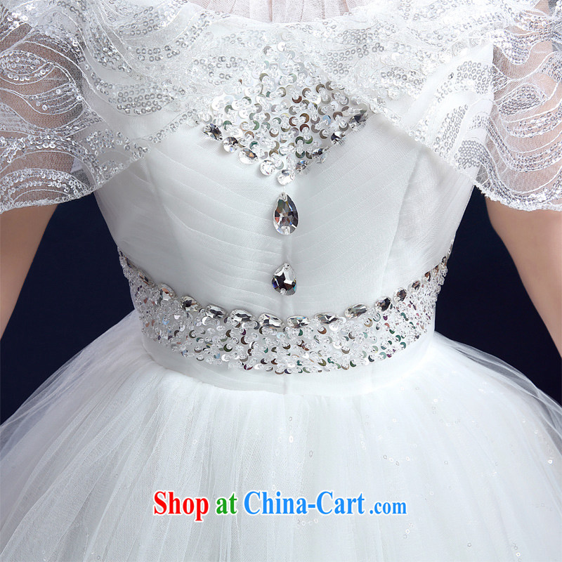 Honeymoon bride summer 2015 new wedding dresses Korean sweet Princess a shoulder with lace, wedding white XXL, Honeymoon bridal, shopping on the Internet