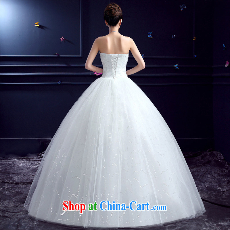 Bridal Suite 2015 new wedding dresses honeymoon bride's bare chest wedding Korean-style luxury wood drill with wedding white XXL, Honeymoon bridal, shopping on the Internet