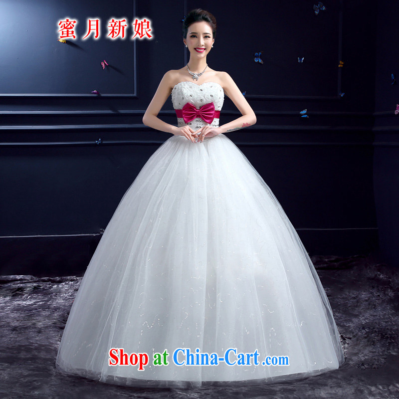 wedding dresses 2015 new wedding dresses honeymoon bride's bare chest wedding Korean Dream lace Princess wedding white XXL
