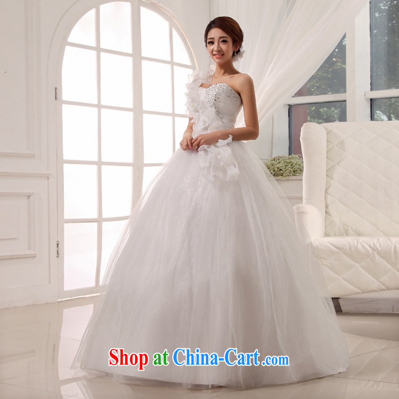 Yong-yan and 2015 new wedding dresses antique palace sweet Princess single shoulder strap with flowers bridal wedding white. size will not be refunded, Yong Yan good offices, shopping on the Internet
