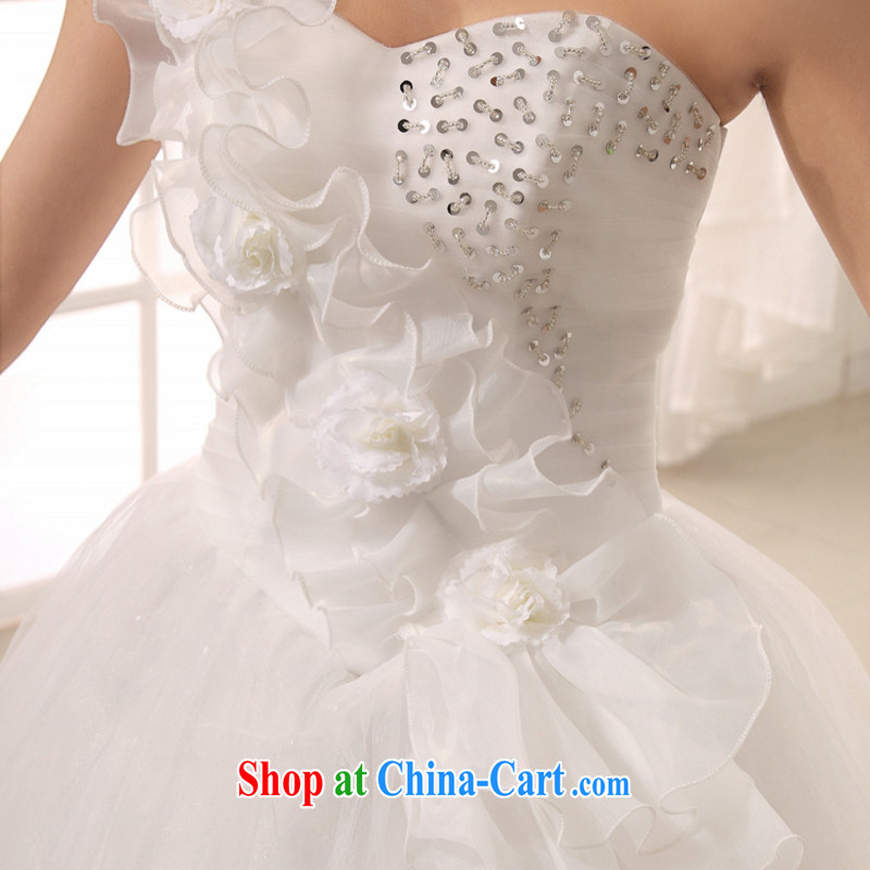 Yong-yan and 2015 new wedding dresses antique palace sweet Princess single shoulder strap with flowers bridal wedding white. size will not be refunded, Yong Yan good offices, shopping on the Internet